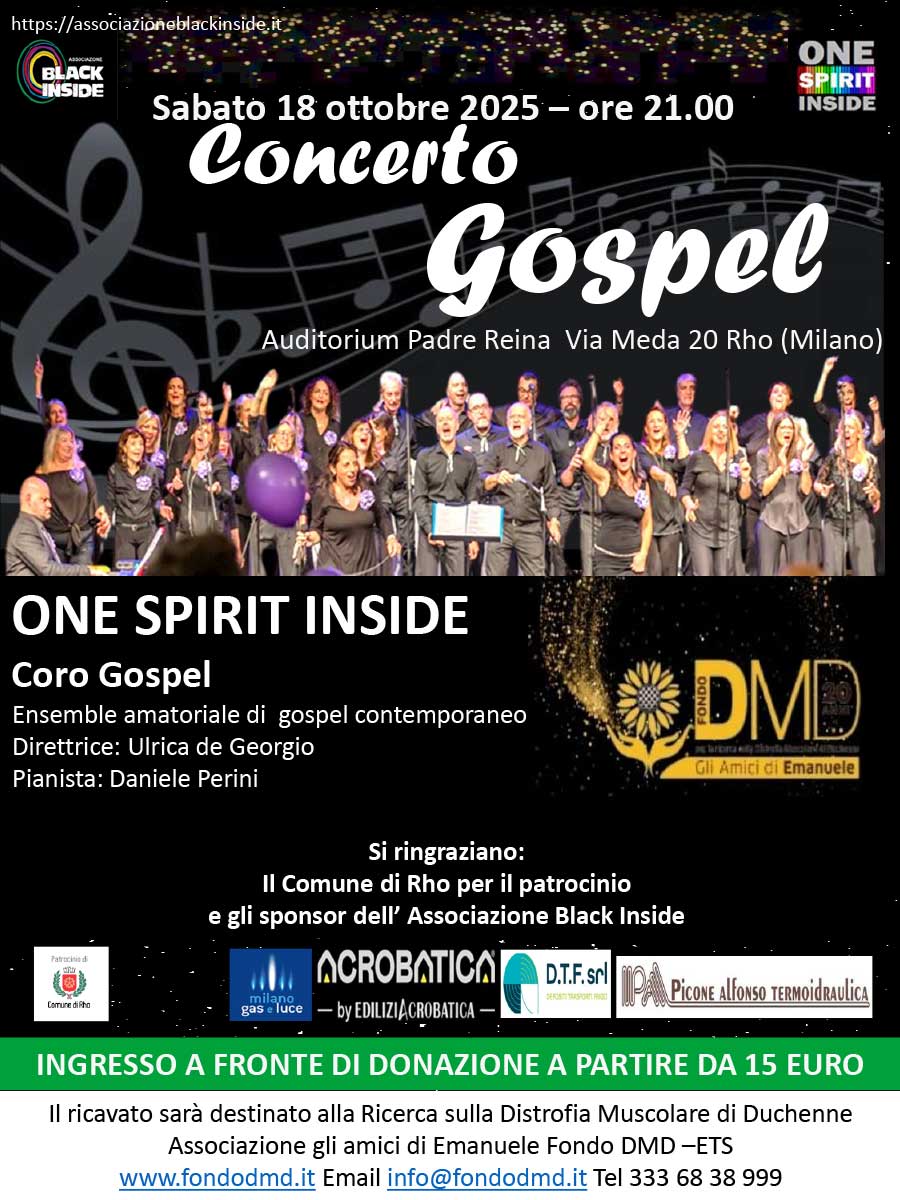 locandina Concerto Gospel 18 Ottobre